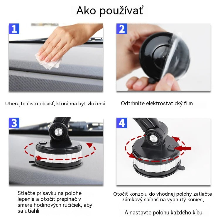 🚗Praktický a prenosný držiak na telefón do auta, maximálna nosnosť 5 kg!