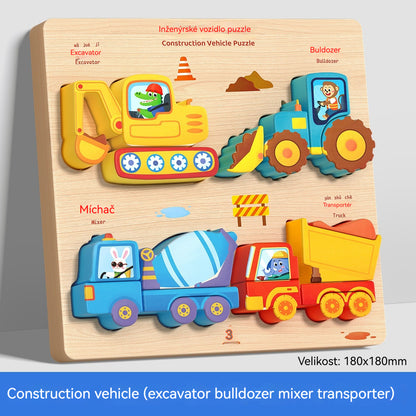 👧🏻🧩Puzzle 3D drewniane Montessori do wczesnej edukacji