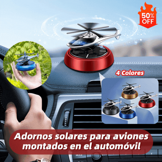🔥🔥Ornamente solare în formă de avion montate pe mașină, aromaterapie solară inovatoare, se pot roti la soare, parfum de lungă durată