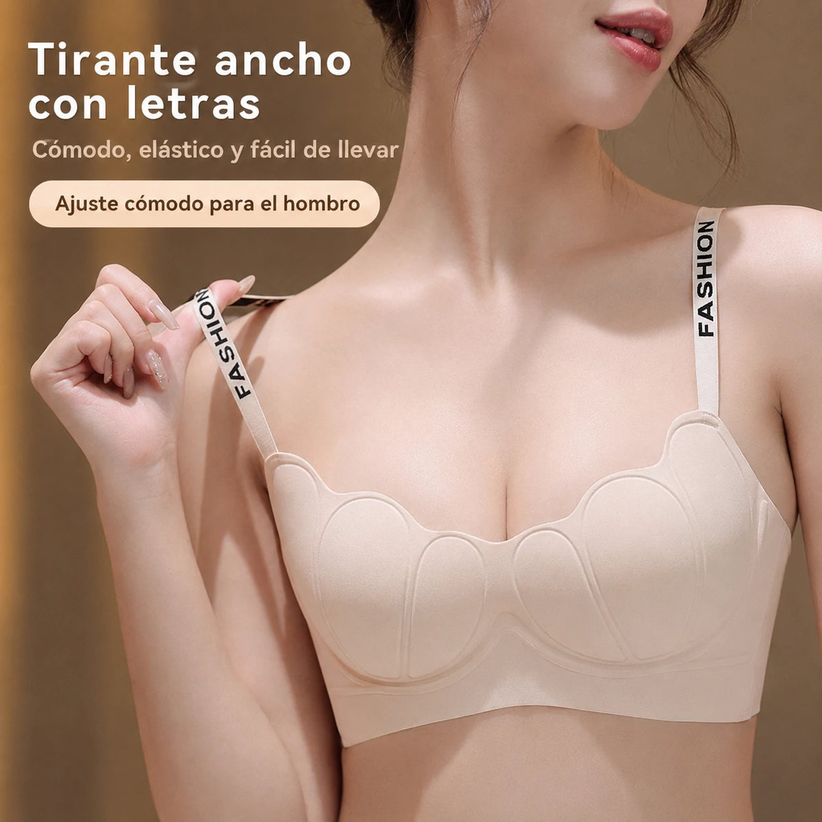 😍【Pack de 3】Sujetador sin aros para mujer, cómodo y sin costuras ❤️【40-85 kg】