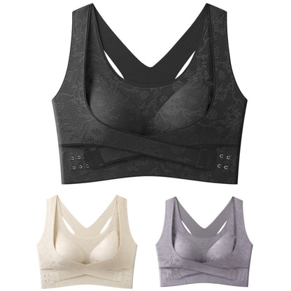 【3-dielna sada】 Športová podprsenka na pilates, podprsenka krížového štýlu na zdvíhanie a tvarovanie svalov
