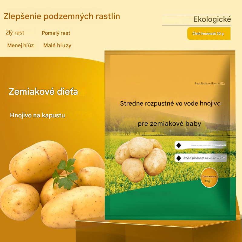 🥔🌱[10] Rozpustné listové hnojivo „Zázračný zemiak“  | Vhodné pre zemiaky, arašidy, sladké zemiaky, reďkovky, taro a cibuľu – podporuje rast koreňov a zvyšuje výnos