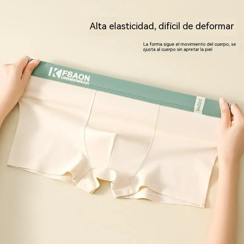 🧊🌟【Compra 3 y llévate 3 gratis】 【L-4XL】Calzoncillos bóxer nuevos de algodón puro para hombre, tallas grandes