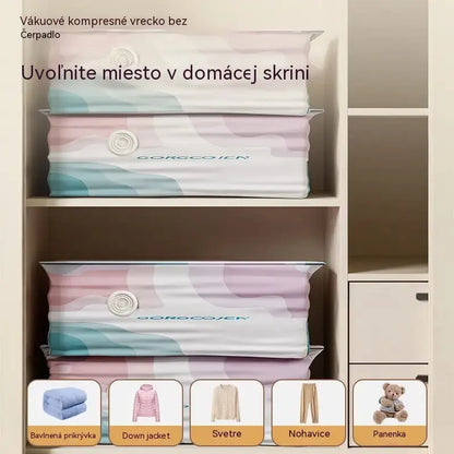 🧳 Balenie 5 kusov [Kúpte 3 a získajte 2 ZADARMO] Vákuové úložné vrecká na oblečenie, bez pumpy, veľké kockové vrecká na úsporu miesta pri organizovaní skríň, cestovaní a sťahovaní