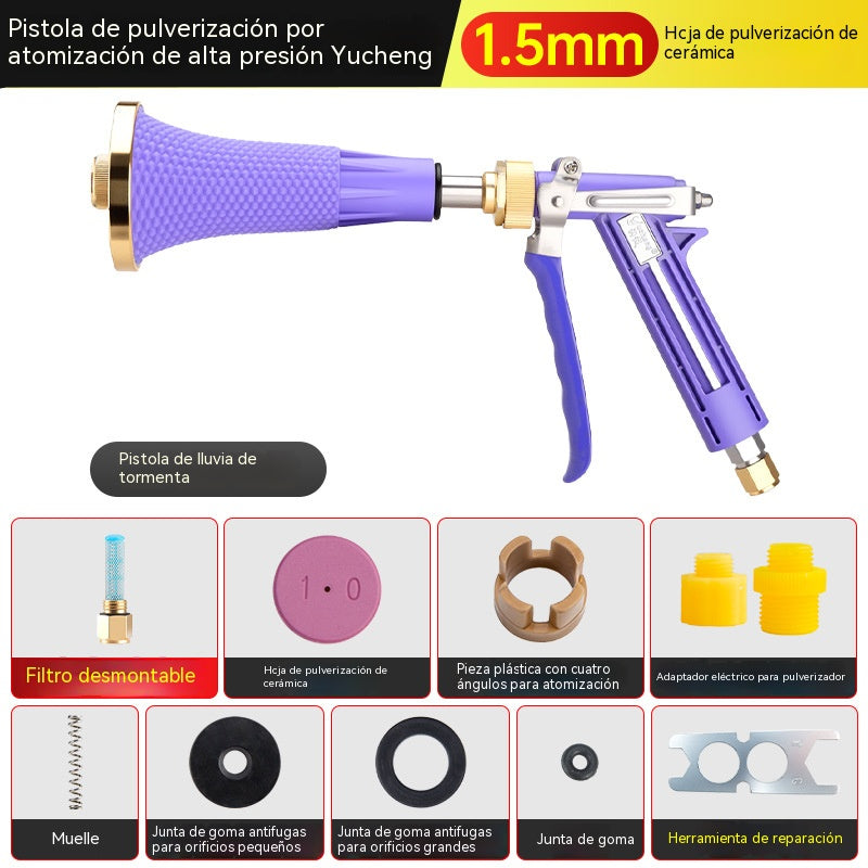 Pulverizador agrícola de alta presión con filtro y boquilla a prueba de viento. Pulverizador agrícola con bomba de pistón.