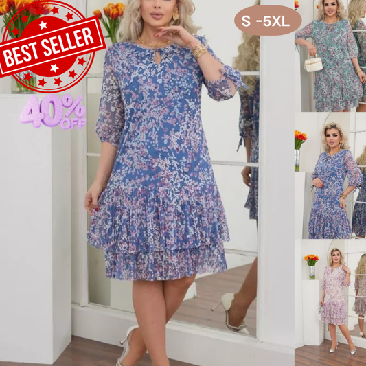 💕💥Reducere 49%💥 【S-5XL】Rochie din șifon la modă, vara 2025