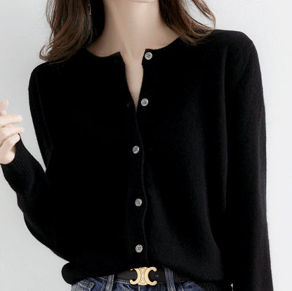 【40-80 kg】 Elegantný kašmírový pletený kardigan pre ženy