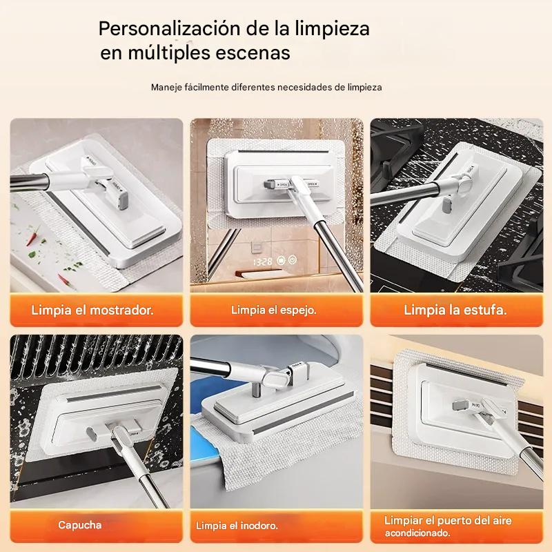 【4 darabos szett】💦 Multifunkciós felmosó klipes kendővel, új háztartási felmosó, amelyhez nem kell kézi mosás.