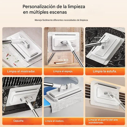 【4 darabos szett】💦 Multifunkciós felmosó klipes kendővel, új háztartási felmosó, amelyhez nem kell kézi mosás.