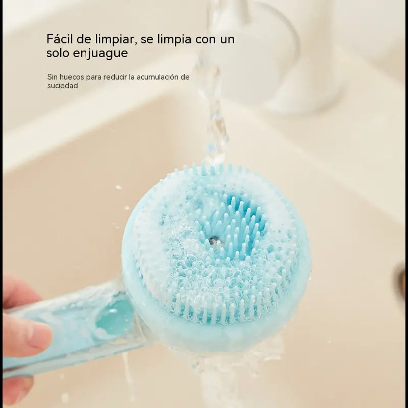 【Compra 1 y llévate 1 gratis：2 piezas】⏰Cepillo de baño para mascotas con mango largo y dispensador de champú