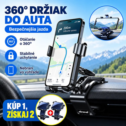【Kúpte jeden, druhý dostanete zadarmo】360° otočný držiak na telefón do auta