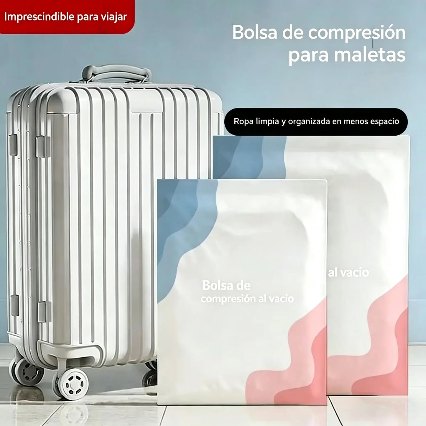 -50%🧳 Pack de 5【Compra 3 y Llévate 2 GRATIS】Bolsas de Almacenaje al Vacío para Ropa, Sin Bomba