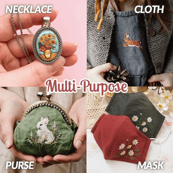 🌸🌸【17 KS】Sada nástrojů pro vyšívání a pletení pro kutily