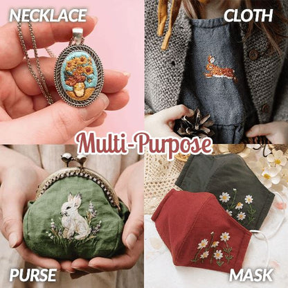 🌸🌸【17 KS】Sada nástrojů pro vyšívání a pletení pro kutily