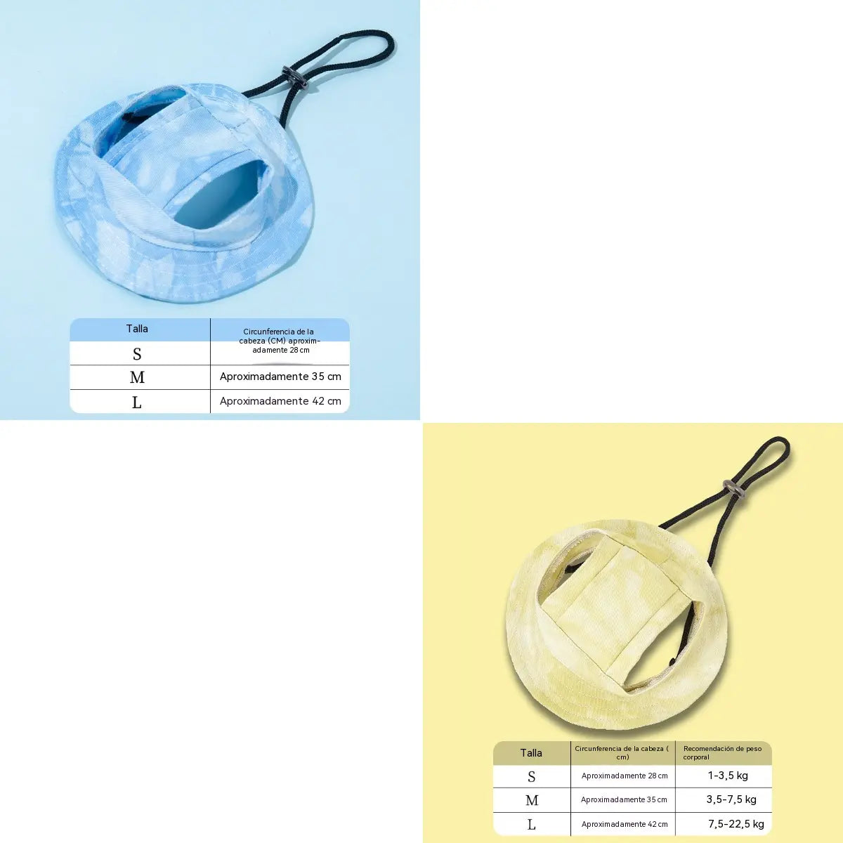 【Compra uno y llévate otro gratis】🐾 Sombrero de pescador ajustable para mascotas (con orificios para las orejas): Lindo y protector solar.
