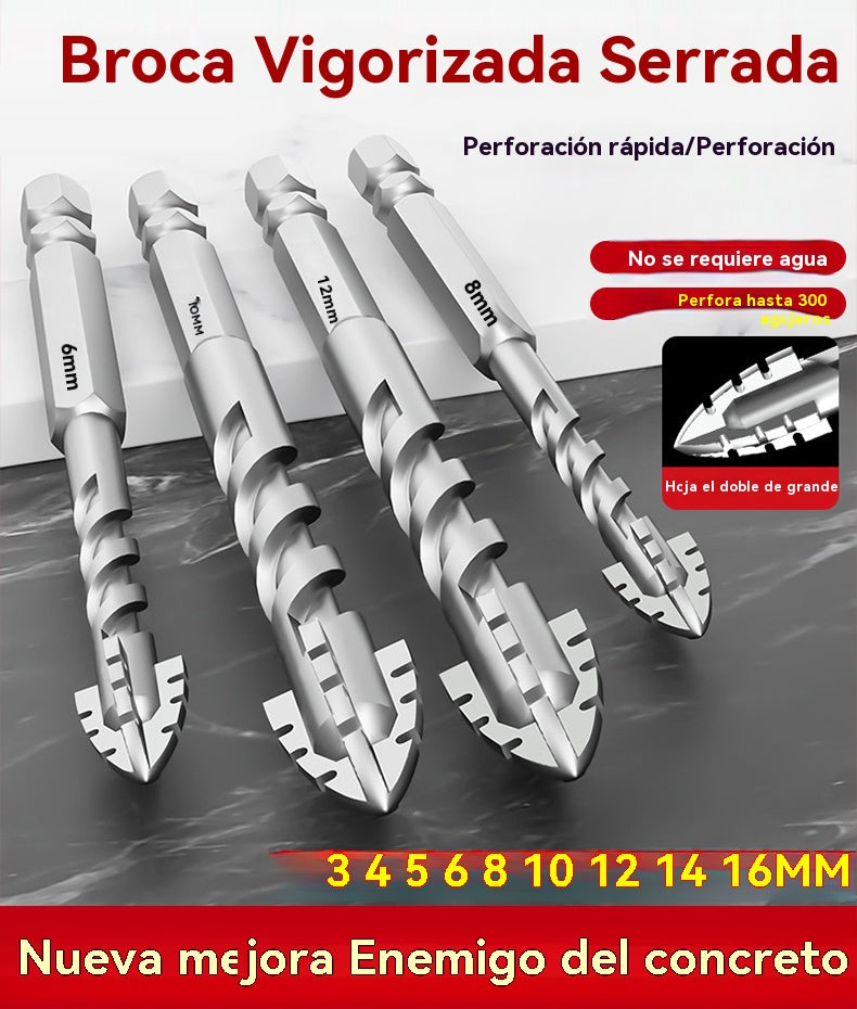 🥇【Juego de 9 piezas】Broca excéntrica de acero de tungsteno superduro de séptima generación con borde dentado