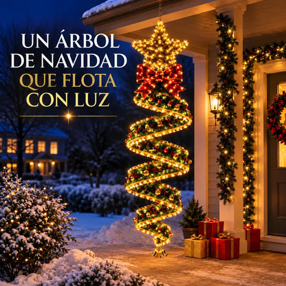 🎄 Colección de luces LED colgantes en espiral con magia navideña ✨