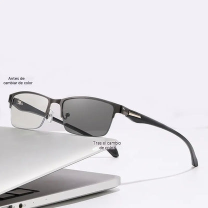 Nuevas gafas de lectura semi al aire para personas de mediana edad y mayores, con funciones de zoom, multifocales, fotosensibles, fotocromáticas y de bloqueo de luz azul.