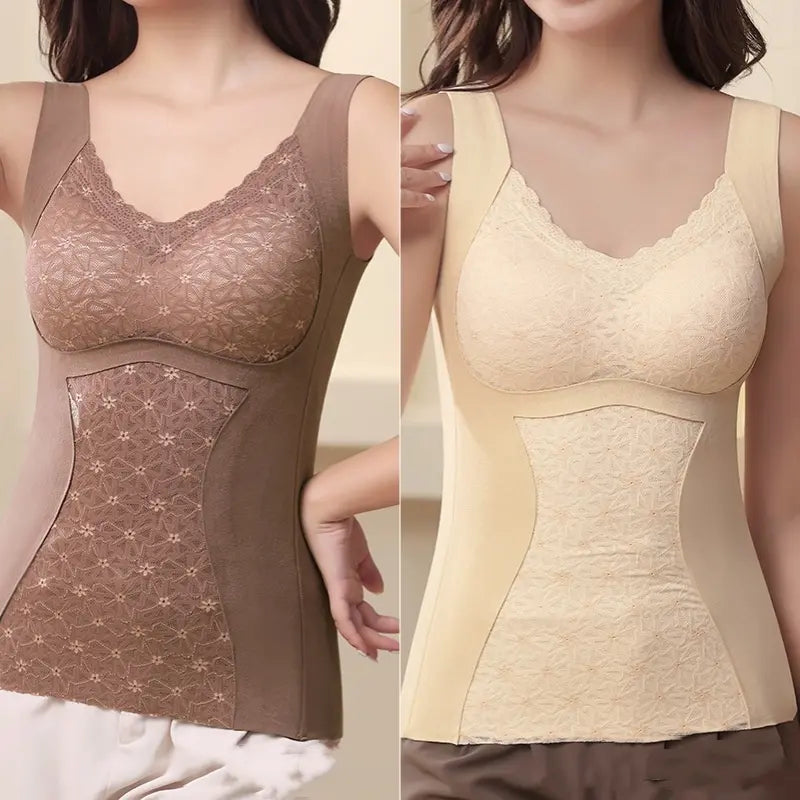 ❤️🔰【Compre 1 y obtenga 1 gratis】🔥Ropa interior de encaje cálido para agrandar los senos, nuevo estilo