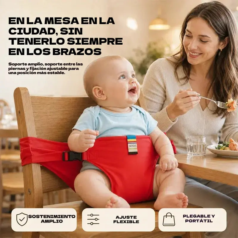 👶✨Cinturón de Seguridad Portátil para Trona de Bebé | Arnés Universal para Silla de Comida Infantil | Ideal para Viajes y Salidas con Niños