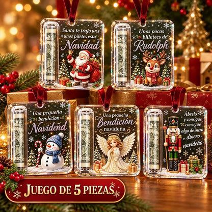 🎄 Adorno navideño para regalar dinero ✨ Un adorno para el árbol de Navidad que oculta billetes: un regalo navideño creativo y sorprendente.