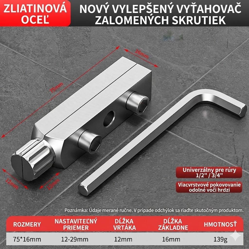 🔥【Kúpte 1 a získajte 1 zadarmo】Odstraňovač pretrhnutých závitov pre rohový ventilový kohútik, univerzálny kohútik