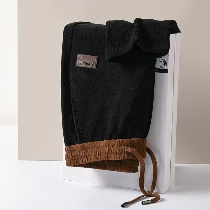 🔥 🔥Pantalones de ocio de otoño/invierno: versátiles, de corte holgado, con forro polar, pantalones de chándal reforzados