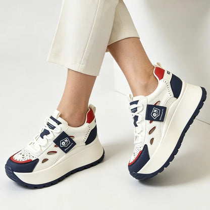 👟 Zapatos de verano diarios con diseño perforado transpirable y suela gruesa - con estilo, transpirables y súper cómodos.