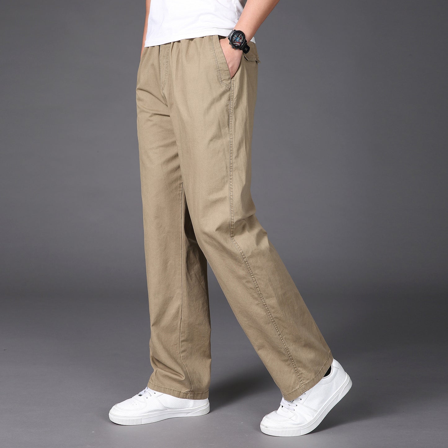 🔥【50-130KG】👖Nowe letnie spodnie męskie w dużych rozmiarach, oddychające i wygodne