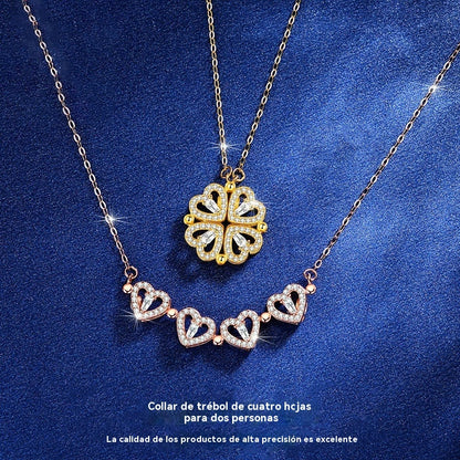 🔥【Compra 1 y llévate 1 gratis】🍀Un collar transformable de trébol de cuatro hojas. ❤️ ¡Llévalo y deja que la buena suerte te acompañe!