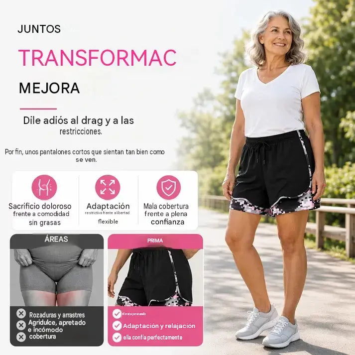 📢!⏰Pantalones cortos deportivos casuales para mujer con forro incorporado