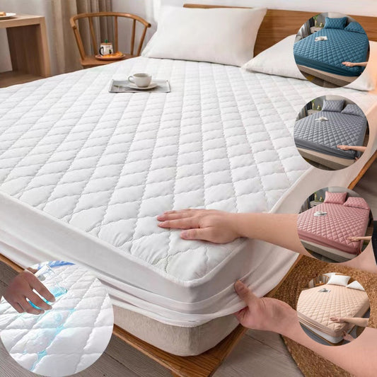 🛏️【150*200cm y 150*200cm】Cubierta de pañal impermeable y a prueba de polvo con relleno de algodón