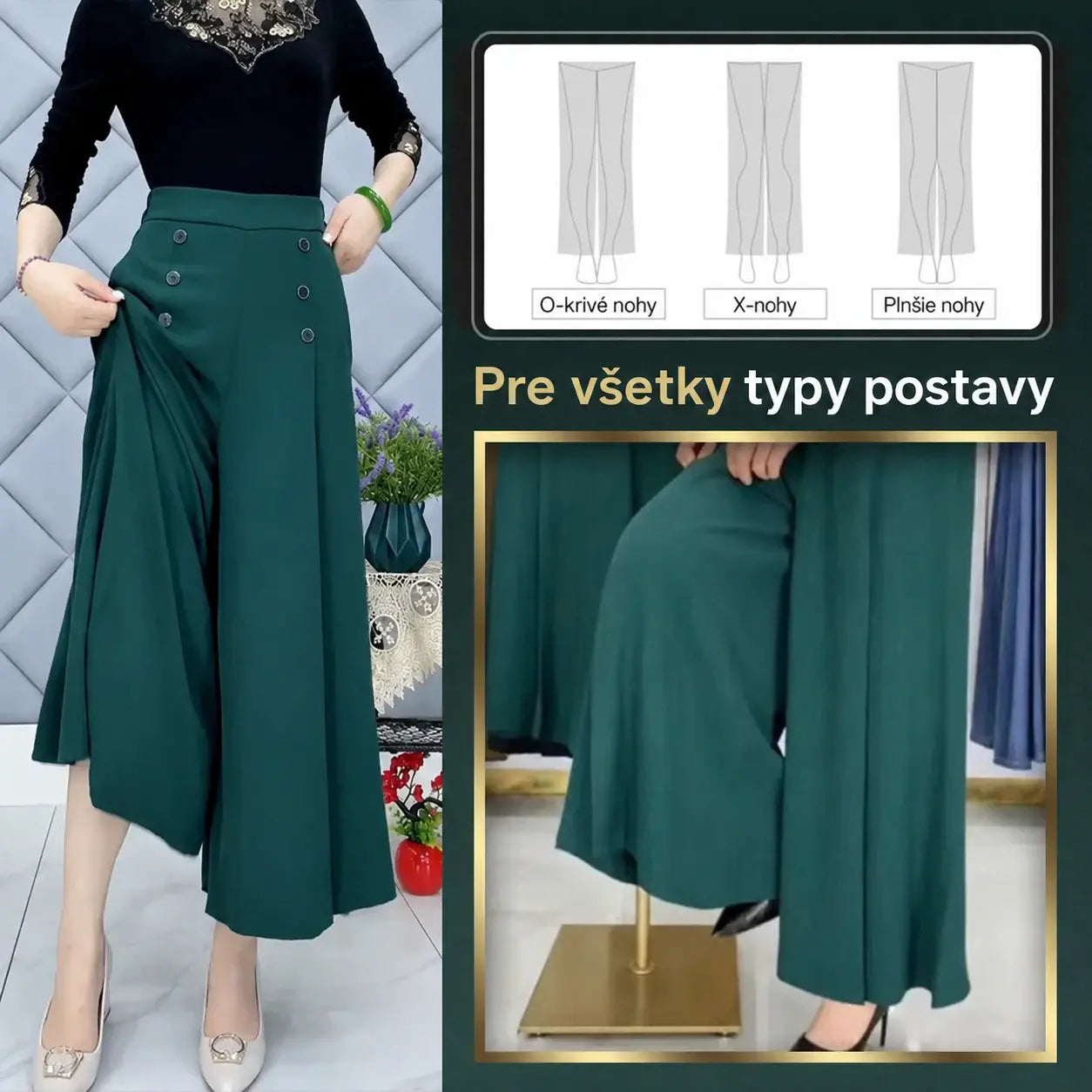 【M–5XL】Široké plisované nohavice (časovo obmedzená zľava 50 %)