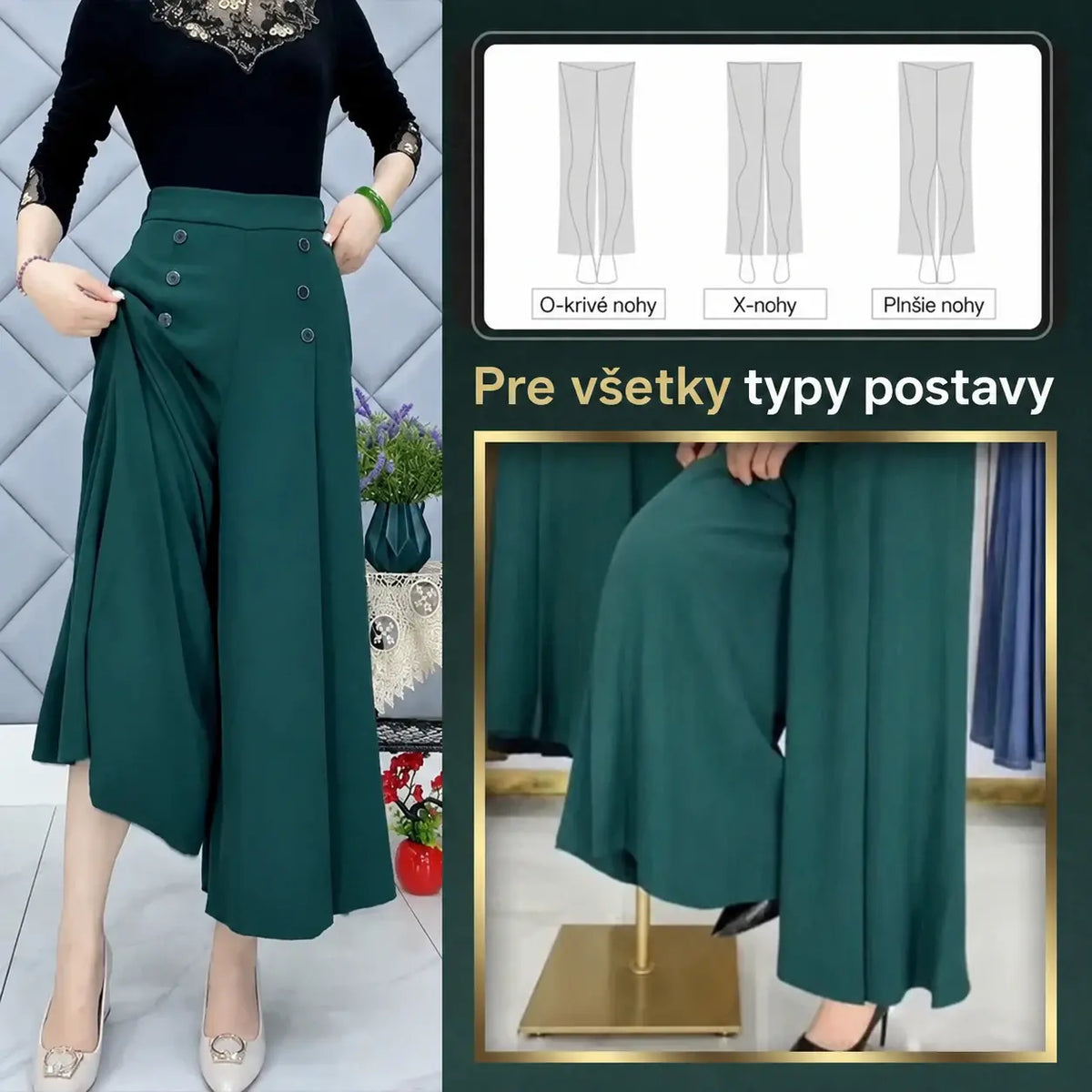 【M–5XL】Široké plisované nohavice (časovo obmedzená zľava 50 %)