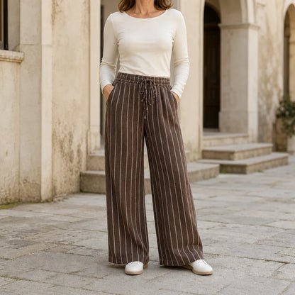 😍💕50% de descuento💕【XS-2XL】Pantalones casuales para mujer de algodón y lino ✅️Pago contra entrega