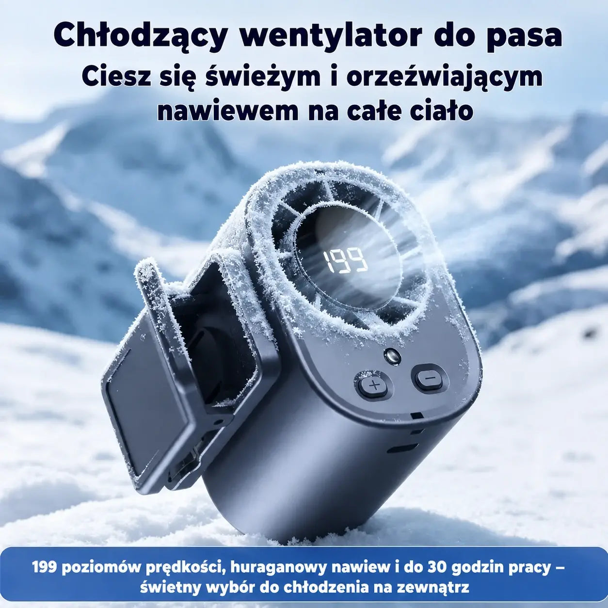 🌀❄Nowy wentylator USB o dużej pojemności z cyfrowym wyświetlaczem LED, do montażu w samochodzie i użytku na zewnątrz