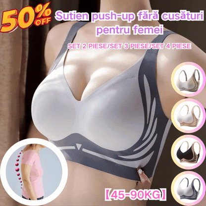 😍【Paquete de 4】Sujetador de una pieza sin aros para mujer ❤️【40-85KG】