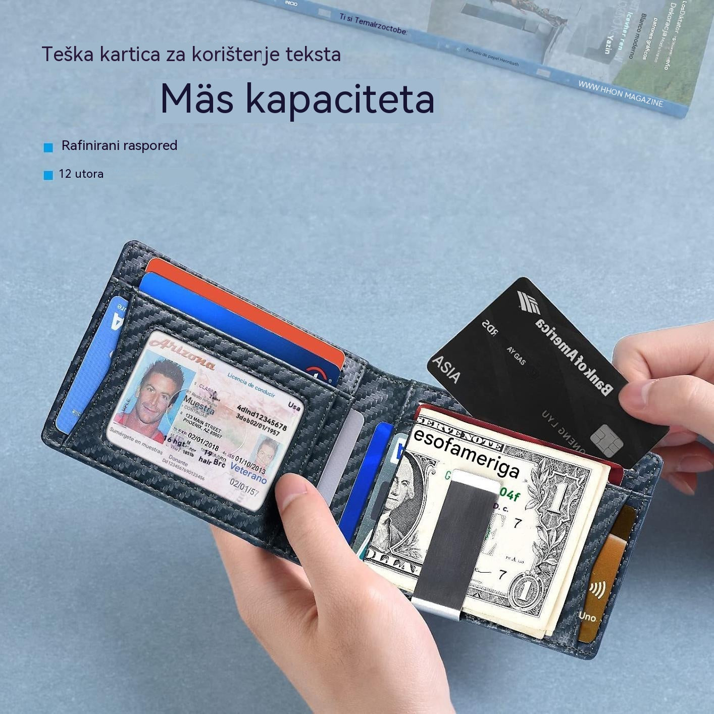 Obavezni muški novčanik 👛 Minimalistički muški novčanik s RFID zaštitom 👨