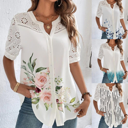🎁【S-5XL】Tricou nou cu mânecă scurtă și imprimeu 