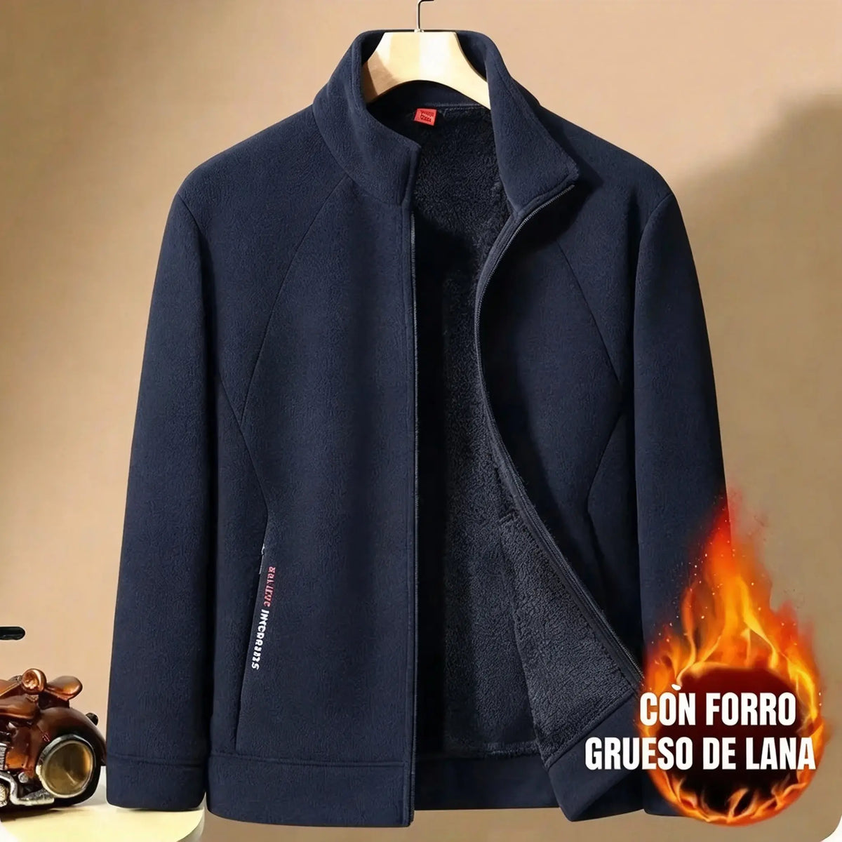 💥【M-5XL】Chaqueta de mezcla de lana gruesa para hombre — Cálida y cómoda, disponible en tallas grandes — Ideal para otoño e invierno
