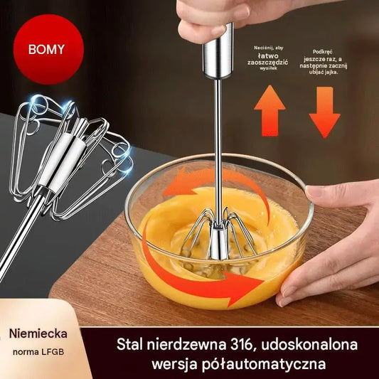 🎁Kup 1, otrzymaj 1 gratis🎁Półautomatyczne i ręczne trzepaczki do jajek ze stali nierdzewnej