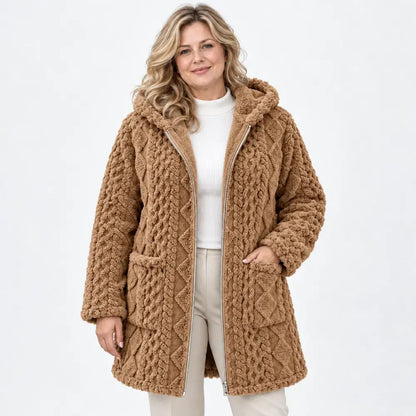 【S-3XL】Cárdigan con cremallera para mujer, superventas: de color liso, reversible, de tejido suave y mullido, estilo casual, ideal para otoño e invierno