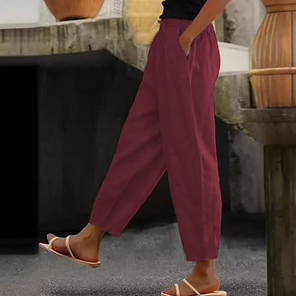 😍Posljednji dan promocije - 50% popusta💕【S-5XL】Ženske ležerne pamučne i lanene hlače