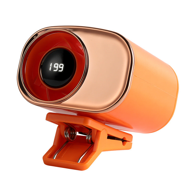 🔥 Ventilador Portátil con Clip Integrado para Cinturón 🏃‍♂️ Ventilador Manos Libres USB con 199 Niveles y Pantalla LED ⚡