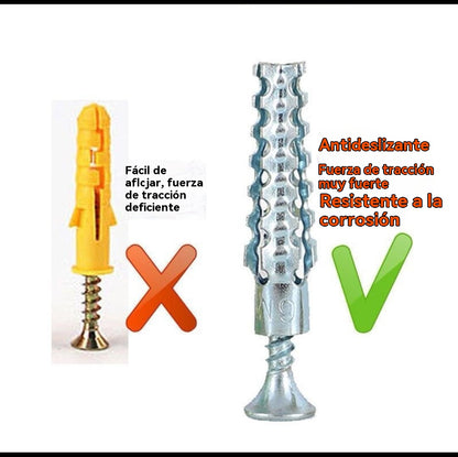 【100juegos】🔩 Anclaje metálico dentado súper resistente para fijaciones firmes en cualquier pared