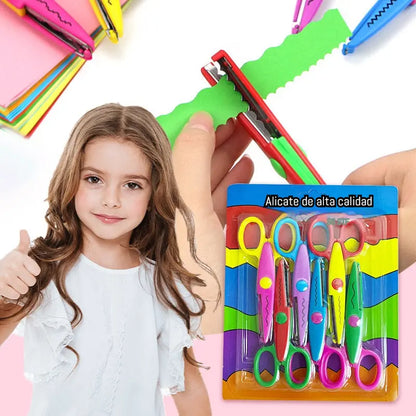 🥰【6-dielna sada】✂️🌈Detské bezpečnostné nožnice (na kutilské projekty)