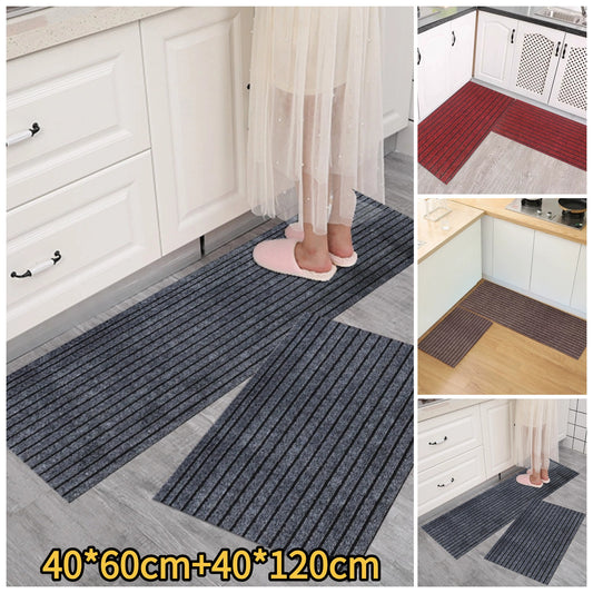💥(40*60см+40*120см) Кухненска постелка с неплъзгащи се ивици, която абсорбира вода и масло