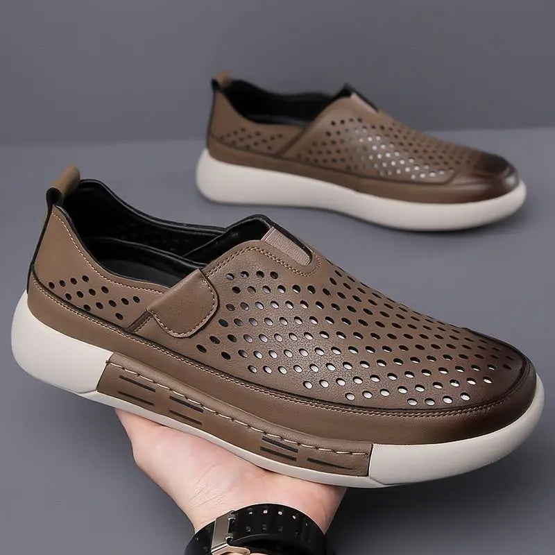 🏆【🔥Gran oferta】【39-44】Sandalias transpirables con agujeros para hombre👞