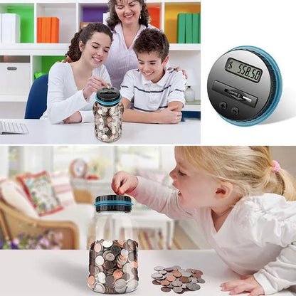 Hucha automática con contador de euros, de gran tamaño, para guardar monedas.