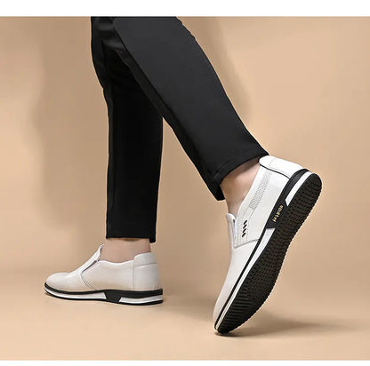 [Tallas grandes 39–47] 2026 Nuevos zapatos planos para hombre, estilo casual-formal, en piel suave